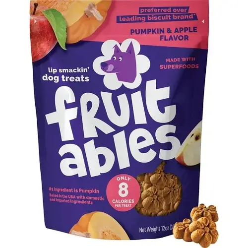 Fruitables Baked Pumpkin Apple Dog Treats - 12 oz Fruitables Baked Pumpkin Apple Dog Treats - 12 oz