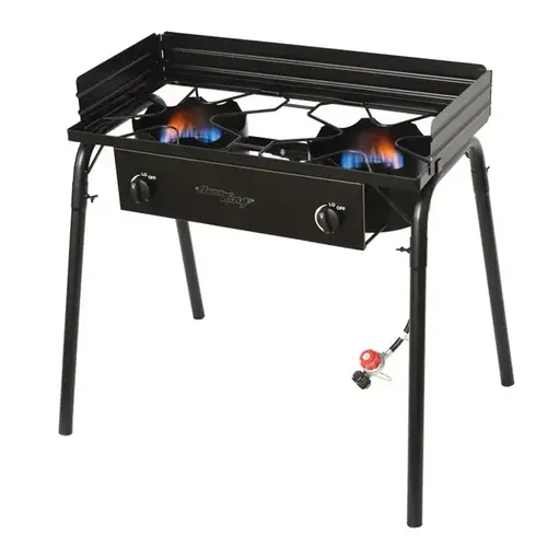 Outdoor Propane 100K BTU Double Dual Burner Cooker Stove Outdoor Propane 100K BTU Double Dual Burner Cooker Stove