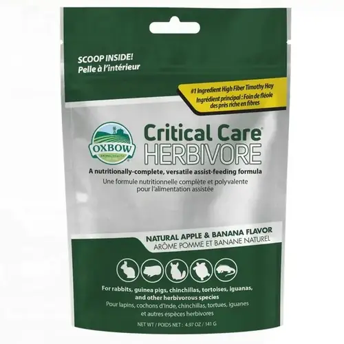 Oxbow Critical Care Herbivore Apple-Banana - 141g/4.97oz Oxbow Critical Care Herbivore Apple-Banana - 141g/4.97oz
