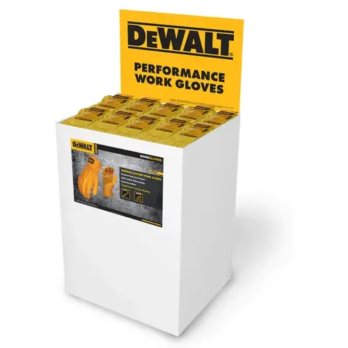DeWalt Leather Driver Gloves Dump Bin - 72 pairs DeWalt Leather Driver Gloves Dump Bin - 72 pairs