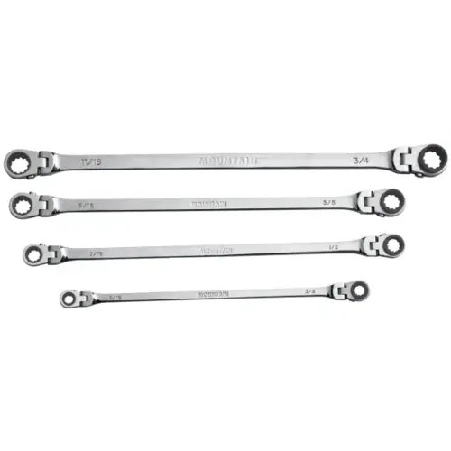 Flexible Reversible SAE Ratchet Wrench, 4-piece (12, 14, 16 & 18") Flexible Reversible SAE Ratchet Wrench, 4-piece (12, 14, 16 & 18")