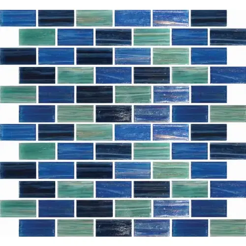 1" x 2" Lake Concordia Antarctica Lakes Glass, Glass Mosaic, 14 SQFT/Box Sold By Sheet 1" x 2" Lake Concordia Antarctica Lakes Glass, Glass Mosaic, 14 SQFT/Box Sold By Sheet