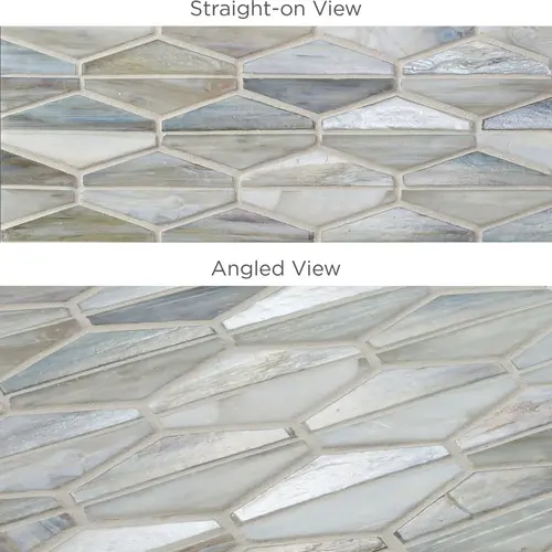 1" x 3" Jaunt Redux Montage Glass Tile Border, Bari Mixed Gray 1" x 3" Jaunt Redux Montage Glass Tile Border, Bari Mixed Gray