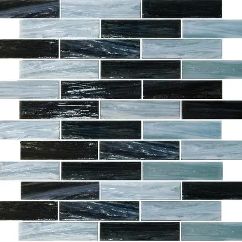 1" x 4" Dalmation Islands Exotic Islands, Glass Mosaic, 15 SQFT/Box Sold By Sheet Blue 1" x 4" Dalmation Islands Exotic Islands, Glass Mosaic, 15 SQFT/Box Sold By Sheet Blue