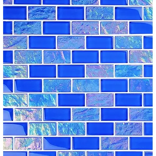 1" x 2" Artemis Lunar Glass, Glass Mosaic, 11 SQFT/Box Sold By Sheet Cobalt Blue 1" x 2" Artemis Lunar Glass, Glass Mosaic, 11 SQFT/Box Sold By Sheet Cobalt Blue