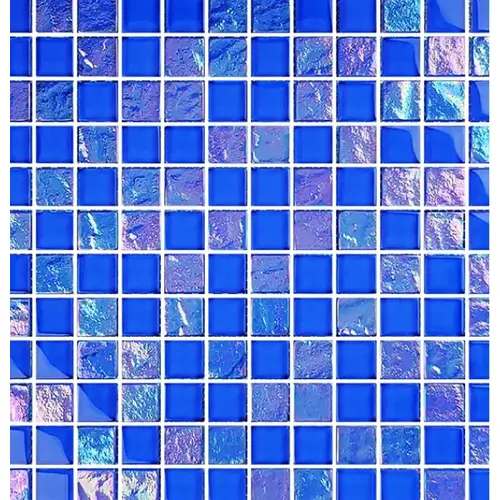 1" x 1" Artemis Lunar Glass, Glass Mosaic, 11 SQFT/Box Sold By Sheet Cobalt Blue 1" x 1" Artemis Lunar Glass, Glass Mosaic, 11 SQFT/Box Sold By Sheet Cobalt Blue