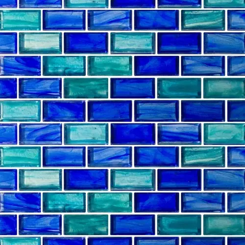 1" x 2" Rey Royal Crown Glass, Glass Mosaic, 11 SQFT/Box Sold By Sheet Blue 1" x 2" Rey Royal Crown Glass, Glass Mosaic, 11 SQFT/Box Sold By Sheet Blue