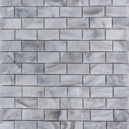 2-3/8" x 1-3/8" Oceania Glass Tile, Nauru Gray 2-3/8" x 1-3/8" Oceania Glass Tile, Nauru Gray