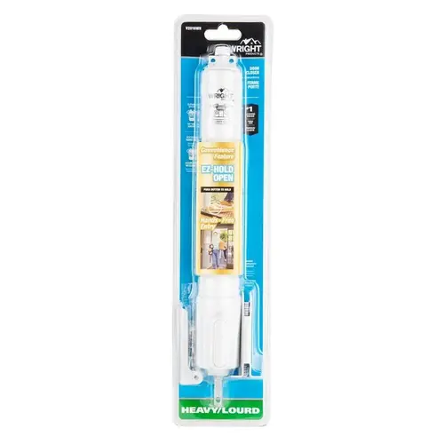 Wright Products Pneumatic Storm Door Closer, 11-1/4 in Dia Rod, 12-3/4 in L, Gloss, 90 deg Opening White Wright Products Pneumatic Storm Door Closer, 11-1/4 in Dia Rod, 12-3/4 in L, Gloss, 90 deg Opening White