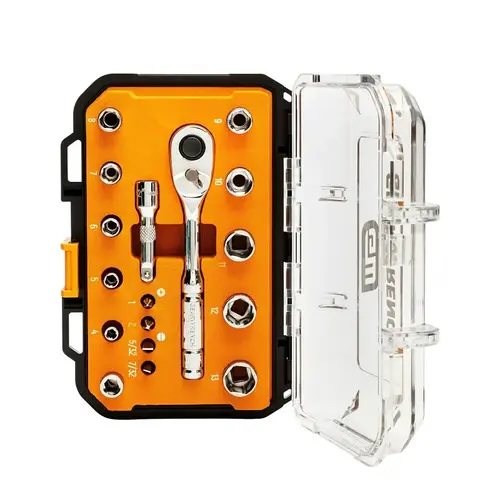 GearWrench Mechanics Tool Set, 17-Piece, Chrome GearWrench Mechanics Tool Set, 17-Piece, Chrome