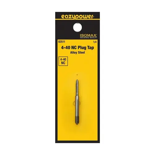 Isomax Plug Tap, #4-40 Thread, NC Thread, Tungsten Steel Isomax Plug Tap, #4-40 Thread, NC Thread, Tungsten Steel