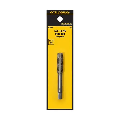 Isomax Tap, 1/2-13 Thread, NC Thread, Plug Chamfer, Tungsten Steel Isomax Tap, 1/2-13 Thread, NC Thread, Plug Chamfer, Tungsten Steel
