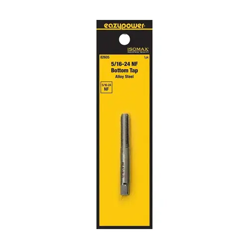 Isomax Straight Flute Tap, 5/16-24 Thread, UNF Thread, Bottom Chamfer Isomax Straight Flute Tap, 5/16-24 Thread, UNF Thread, Bottom Chamfer