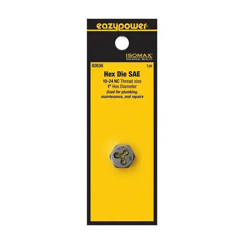 Isomax Fractional Die, #10-24 Thread, NC Thread Isomax Fractional Die, #10-24 Thread, NC Thread