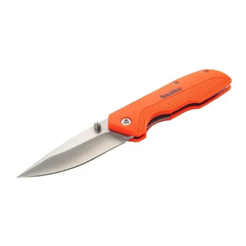 Smith's EdgeSport Series Folding Knife, 3 in L Blade, Textured Handle, Orange Handle Smith's EdgeSport Series Folding Knife, 3 in L Blade, Textured Handle, Orange Handle