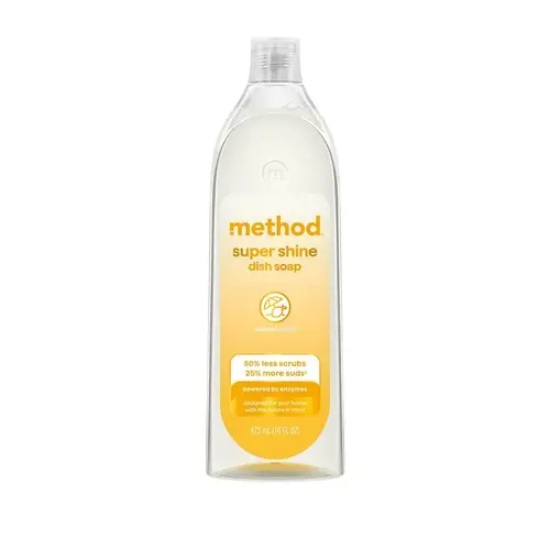 method Super Shine Dish Soap, 16 oz Bottle, Liquid, Coastal Citron method Super Shine Dish Soap, 16 oz Bottle, Liquid, Coastal Citron