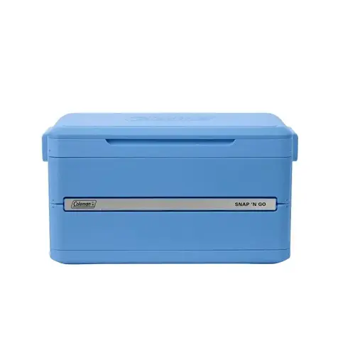 Coleman Snap 'N Go Series Collapsible Hard Cooler, 45 qt Cooler, Polypropylene, Blue Sky, 55 hr Ice Retention Coleman Snap 'N Go Series Collapsible Hard Cooler, 45 qt Cooler, Polypropylene, Blue Sky, 55 hr Ice Retention