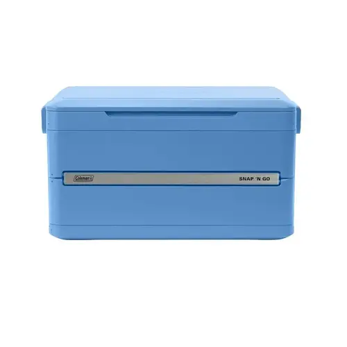 Coleman Snap 'N Go Series Collapsible Hard Cooler, 55 qt Cooler, Polypropylene, Blue Sky, 64 hr Ice Retention Coleman Snap 'N Go Series Collapsible Hard Cooler, 55 qt Cooler, Polypropylene, Blue Sky, 64 hr Ice Retention