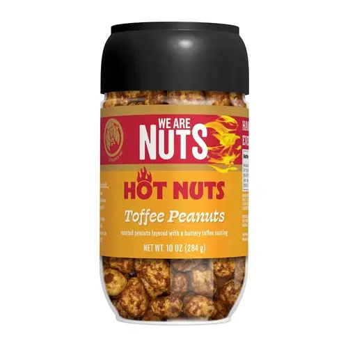 We Are Nuts Peanut Snack, Hot Nuts Toffee, 10 oz We Are Nuts Peanut Snack, Hot Nuts Toffee, 10 oz