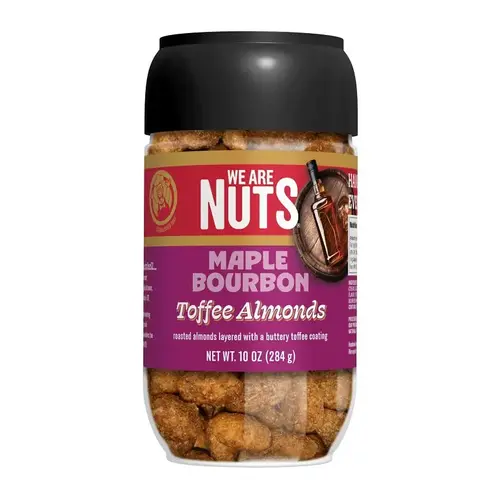 We Are Nuts 13005 Almond Snack, Maple Bourbon Toffee, 10 oz Jar We Are Nuts 13005 Almond Snack, Maple Bourbon Toffee, 10 oz Jar