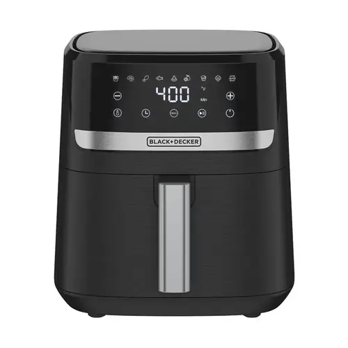 Black+Decker Purifry AFBD Series Air Fryer, 6 qt, 1500 W, 1-Basket, Timer, Touch Control, Black Black+Decker Purifry AFBD Series Air Fryer, 6 qt, 1500 W, 1-Basket, Timer, Touch Control, Black