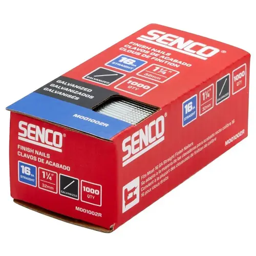 FINISH NAIL GALV 16GA 1-1/4IN - pack of 1000 FINISH NAIL GALV 16GA 1-1/4IN - pack of 1000