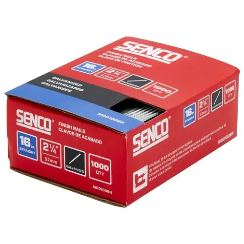FINISH NAIL GALV 16GA 2-1/4IN - pack of 1000 FINISH NAIL GALV 16GA 2-1/4IN - pack of 1000