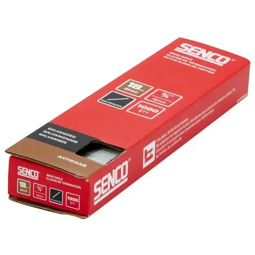 BRAD NAIL SMTH GALV 18GA 3/4IN - pack of 1000 BRAD NAIL SMTH GALV 18GA 3/4IN - pack of 1000