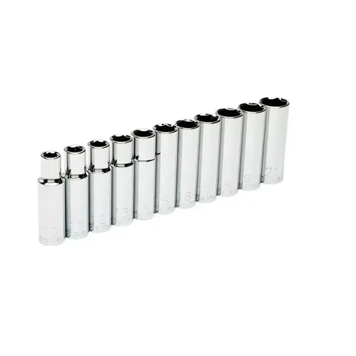 GearWrench 80704 Deep Socket Set, Alloy Steel, Full Polish Chrome GearWrench 80704 Deep Socket Set, Alloy Steel, Full Polish Chrome