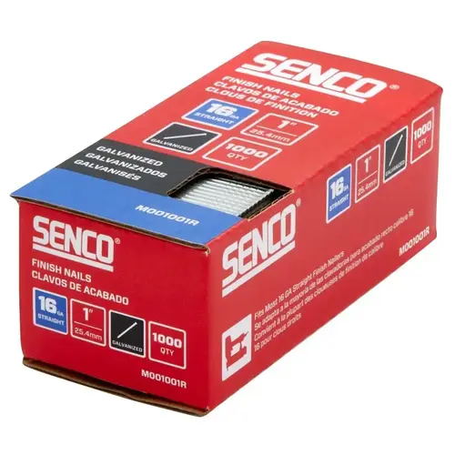FINISH NAIL T-HD GALV 16GA 1IN - pack of 1000 FINISH NAIL T-HD GALV 16GA 1IN - pack of 1000