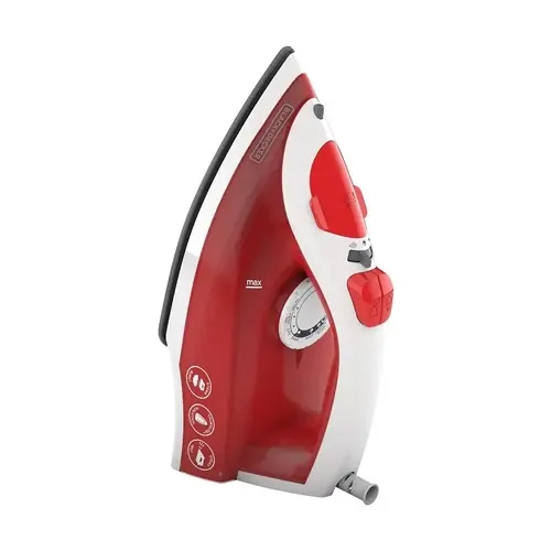 Black+Decker Variable Control Compact Steam Iron, 1200 W, Red Black+Decker Variable Control Compact Steam Iron, 1200 W, Red