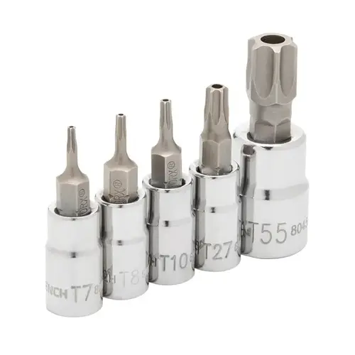 GearWrench Bit Socket Set, 5-Piece, Specifications: Tamper-Proof GearWrench Bit Socket Set, 5-Piece, Specifications: Tamper-Proof