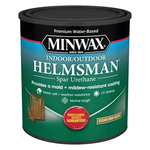 Minwax Helmsman 63210 Spar Urethane, Semi-Gloss, Clear, Liquid, 1 qt Minwax Helmsman 63210 Spar Urethane, Semi-Gloss, Clear, Liquid, 1 qt