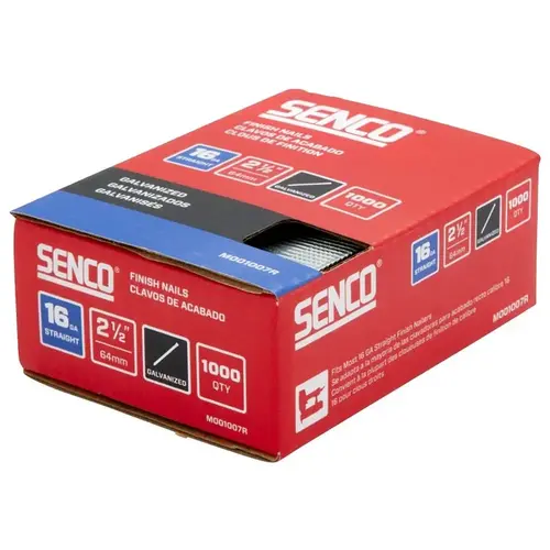FINISH NAIL GALV 16GA 2-1/2IN - pack of 1000 FINISH NAIL GALV 16GA 2-1/2IN - pack of 1000