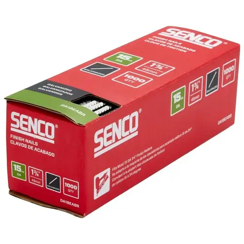 FINISH NAIL GALV 15GA 1-3/4IN - pack of 1000 FINISH NAIL GALV 15GA 1-3/4IN - pack of 1000