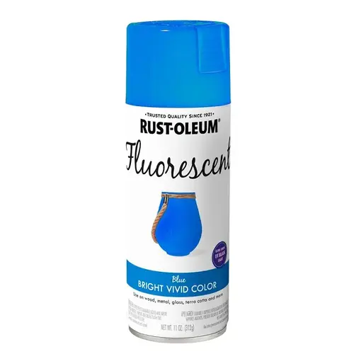 Rust-Oleum Spray Paint, Fluorescent Blue, 11 oz, Aerosol Can Rust-Oleum Spray Paint, Fluorescent Blue, 11 oz, Aerosol Can