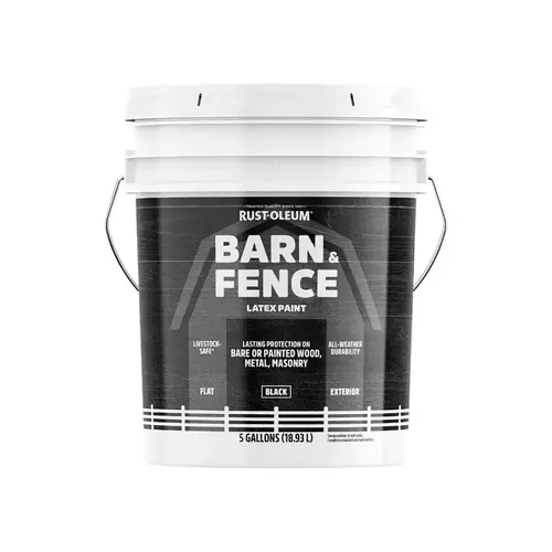 BARN & FENCE PAINT FLT BLK 5GA BARN & FENCE PAINT FLT BLK 5GA