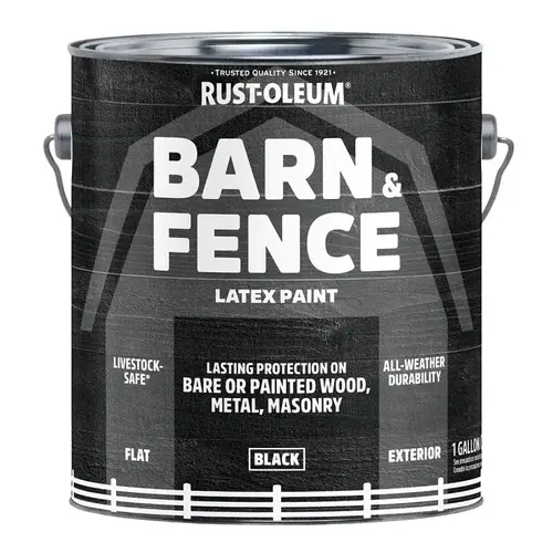BARN & FENCE PAINT FLT BLK 1GA BARN & FENCE PAINT FLT BLK 1GA