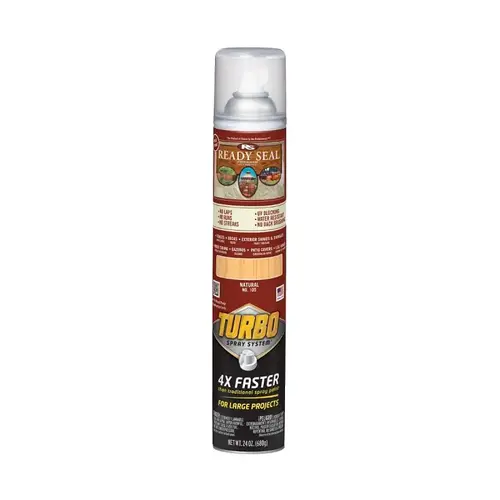 Ready Seal Stain With Turbo Spray System, Smooth, Natural, 24 oz, Aerosol Can Ready Seal Stain With Turbo Spray System, Smooth, Natural, 24 oz, Aerosol Can