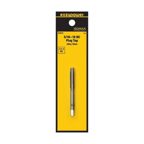 Isomax Tap, 5/16-18 Thread, NC Thread, Plug Chamfer, Tungsten Steel Isomax Tap, 5/16-18 Thread, NC Thread, Plug Chamfer, Tungsten Steel