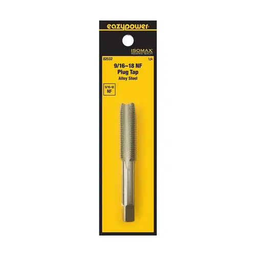 Isomax Plug Tap, 9/16-18 Thread, NF Thread, Tungsten Steel Isomax Plug Tap, 9/16-18 Thread, NF Thread, Tungsten Steel