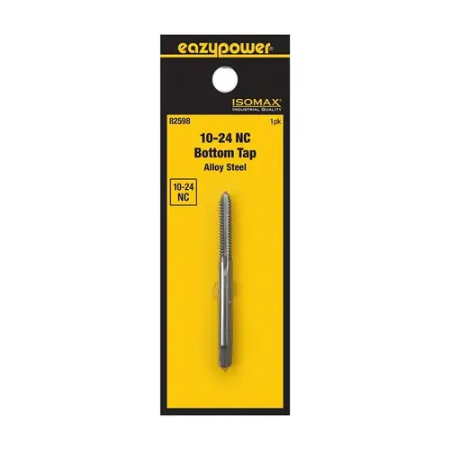 Isomax Straight Flute Tap, #10-24 Thread, UNC Thread, Bottom Chamfer Isomax Straight Flute Tap, #10-24 Thread, UNC Thread, Bottom Chamfer