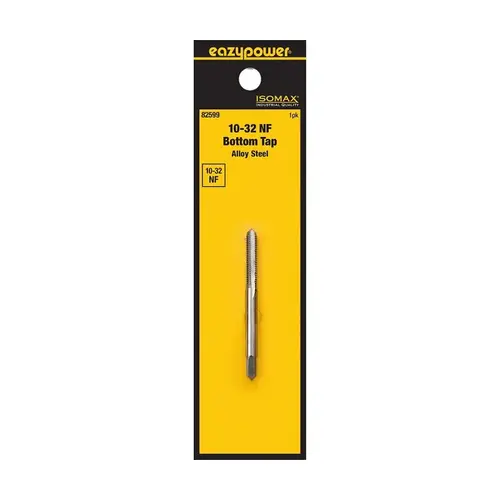 Isomax Straight Flute Tap, #10-32 Thread, UNF Thread, Bottom Chamfer Isomax Straight Flute Tap, #10-32 Thread, UNF Thread, Bottom Chamfer