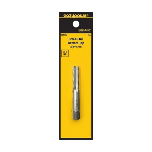 Isomax Straight Flute Tap, 3/8-16 Thread, UNC Thread, Bottom Chamfer Isomax Straight Flute Tap, 3/8-16 Thread, UNC Thread, Bottom Chamfer