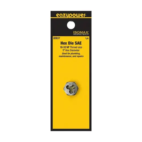 Isomax Fractional Die, #10-32 Thread, NC Thread Isomax Fractional Die, #10-32 Thread, NC Thread