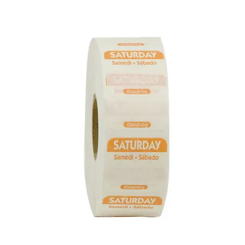 Saturday Prep Item Date Use Trilingual Label 1X1 IN Orange Square Permanent Saturday Prep Item Date Use Trilingual Label 1X1 IN Orange Square Permanent