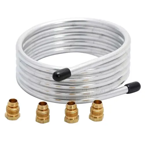 1/4" X 60" Role Of Aluminum Pilot Gas Tubing With Fittings 1/4" X 60" Role Of Aluminum Pilot Gas Tubing With Fittings