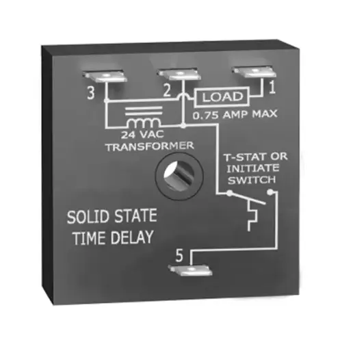 Time Delay Relay, 24 VAC, 1-Second On-Make, 45-Second On-Break Time Delay Relay, 24 VAC, 1-Second On-Make, 45-Second On-Break