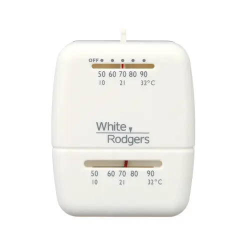24v Snap Acting Single Stage Cooling Only Vertical Mount Thermostat In White 50- 24v Snap Acting Single Stage Cooling Only Vertical Mount Thermostat In White 50-