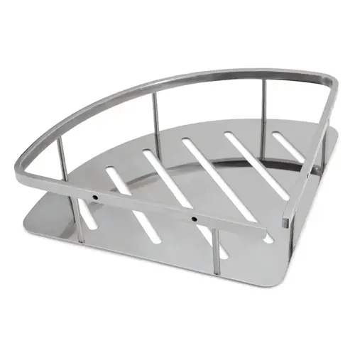 Stainless Steel Wire Corner Basket Drilled Shower Caddy - Chrome Stainless Steel Wire Corner Basket Drilled Shower Caddy - Chrome